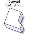 Curved Corner L Cushion - Click Image to Close